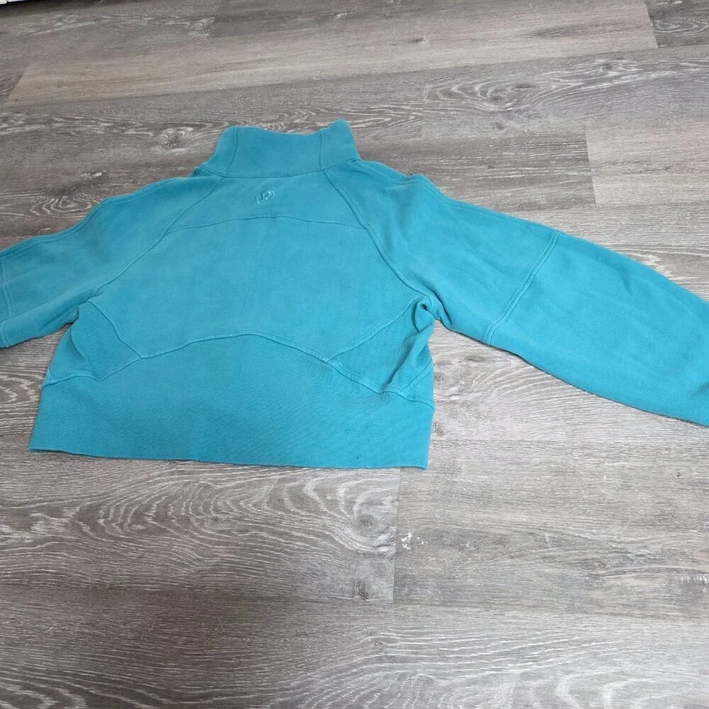 Lululemon - Women's Scuba Oversized Funnel-Neck Half Zip Storm Teal Size - M/L